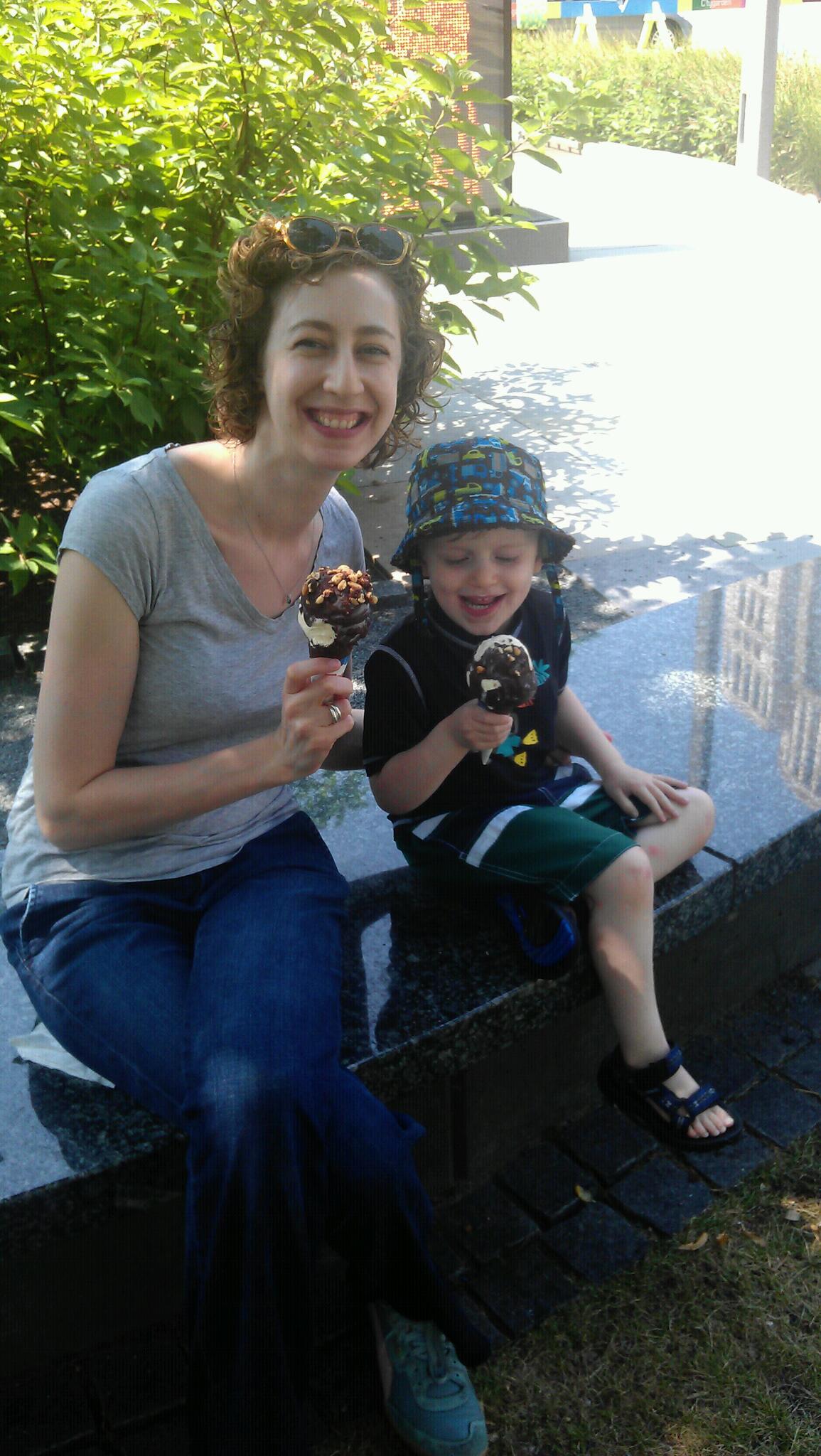 City garden with aunt jill